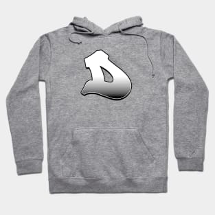 Letter D - White / Grey fade Hoodie